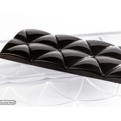 Outlet CHOCOLATE WORLD Moule Tablette Chocolat Triangles Convexes 12,4 x 5,5 cm (x4)