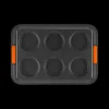 Outlet LE CREUSET Moule Tartelettes Anti-Adhésif 6 Empreintes 38,7 x 26,9 cm