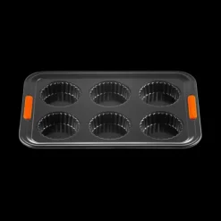 Outlet LE CREUSET Moule Tartelettes Anti-Adhésif 6 Empreintes 38,7 x 26,9 cm