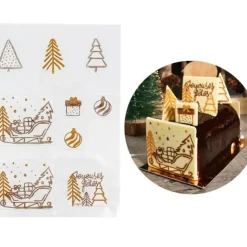 New PATISDECOR Moule Transfert Embout de Bûche Noël Patisdécor