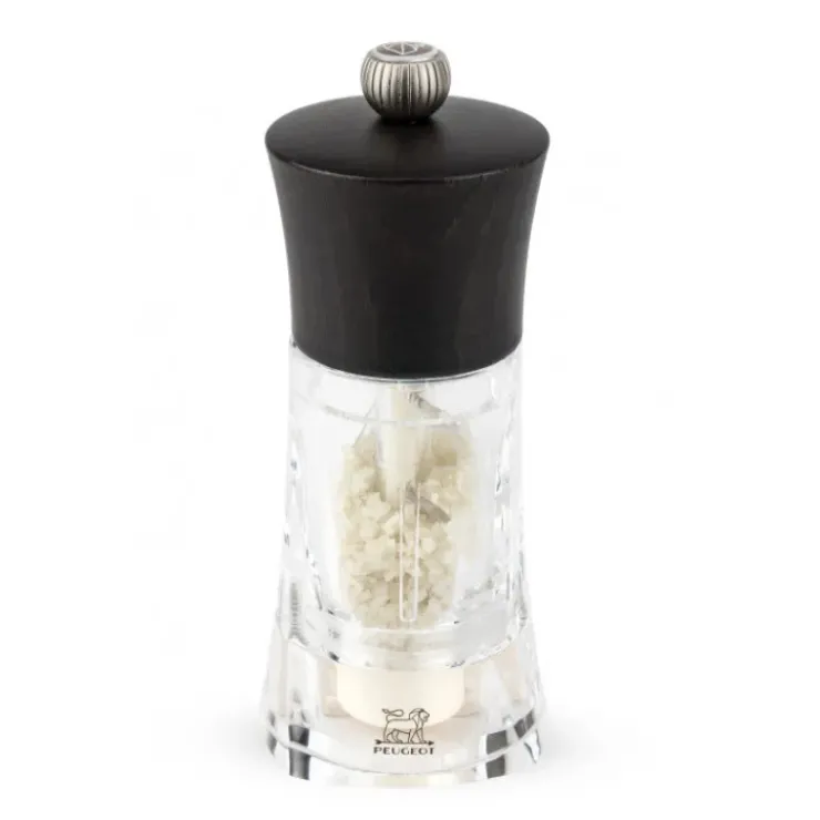 Hot PEUGEOT Moulin à Sel Humide Oléron 14 cm Transparent-Chocolat