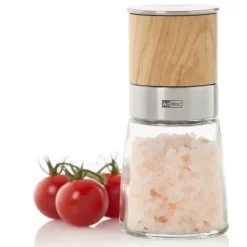 New ADHOC Moulin Universel Céramique Réglable Bois Ø 6,5 cm x H 13,5 cm