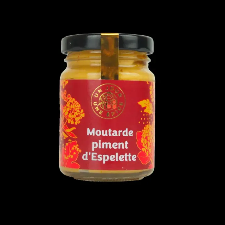 Sale UN JOUR UNE EPICE Moutarde au Piment d'Espelette 100 g Un Jour Une Épice