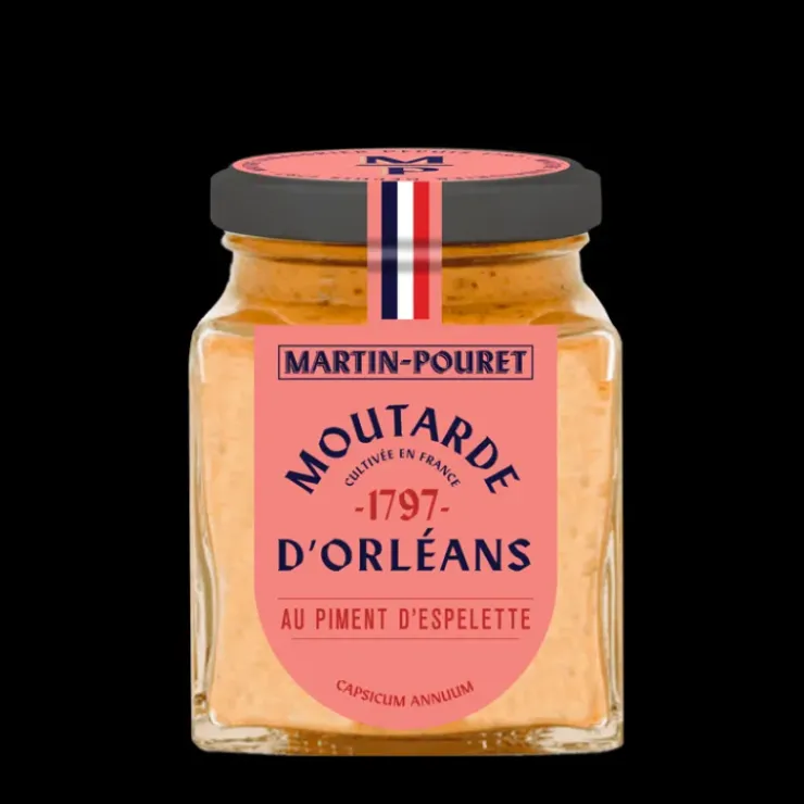 Discount MARTIN POURET Moutarde d'Orléans au Piment d'Espelette AOP 95g