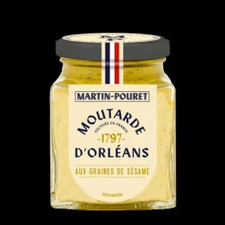 New MARTIN POURET Moutarde d'Orléans aux Graines de Sésame 95g