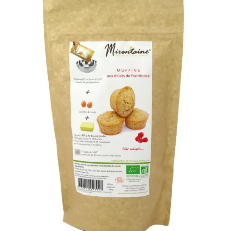 MIRONTAINE Muffins BIO aux Eclats de Framboise 260g