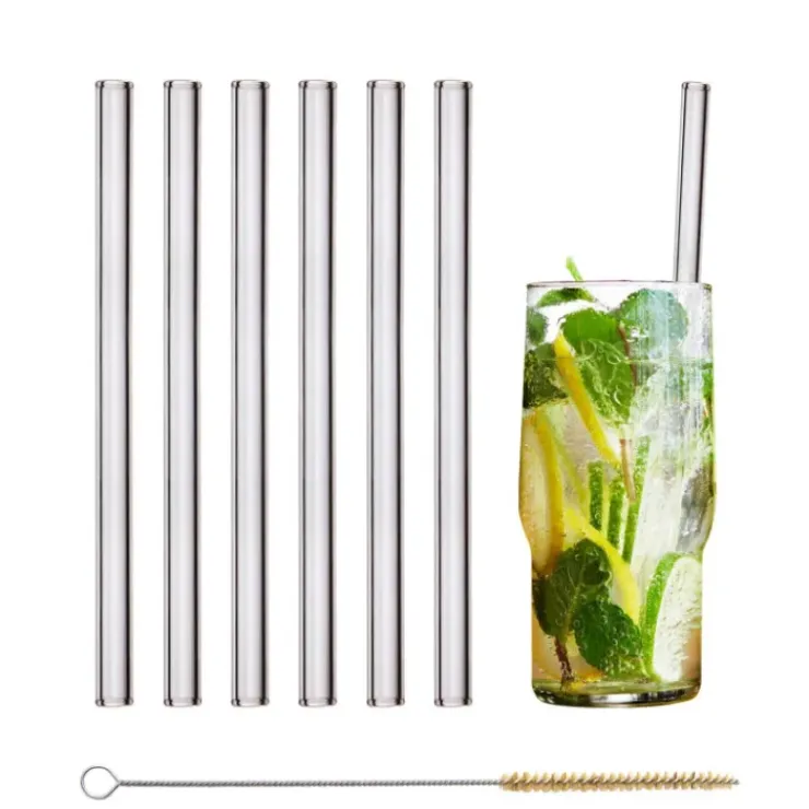 Sale CUISINEADDICT Paille Réutilisable en Verre 20cm droite x6 HALM