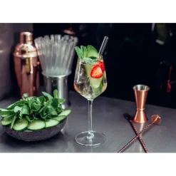 Sale CUISINEADDICT Paille Réutilisable en Verre 15cm droite x6 HALM