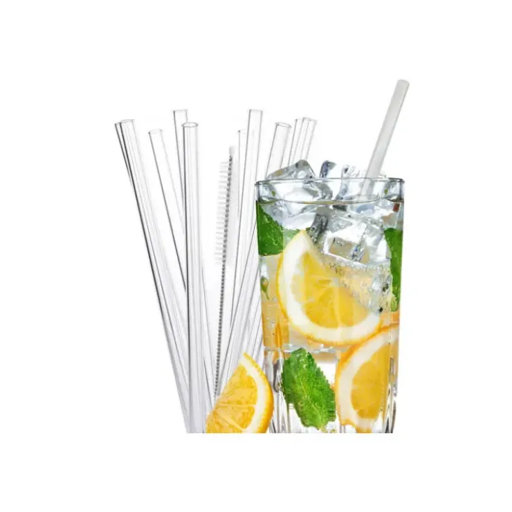 Hot ALLA FRANCE Pailles en Verre Réutilisables (x10)