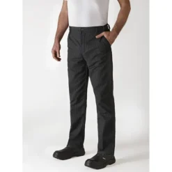 Online ROBUR Pantalon de Cuisine Mixte Rayé Noir/Blanc TIMEO T.34
