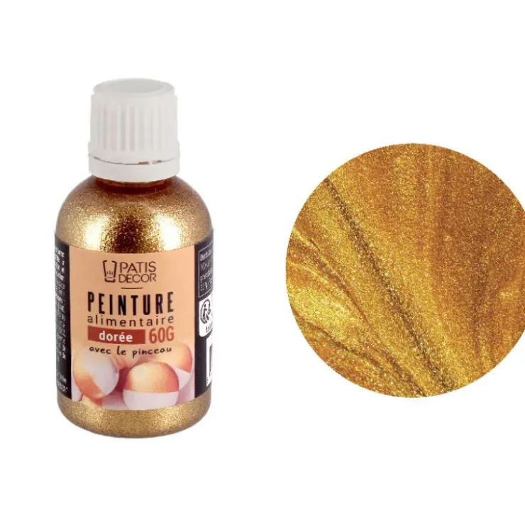 Sale PATISDECOR Peinture Alimentaire Dorée 63 g Patisdécor