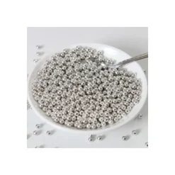 New FUNCAKES Perles de Sucre Argent Métallique 80g