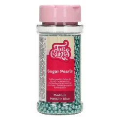 Outlet FUNCAKES Perles de sucre Bleu Métallique 80 g