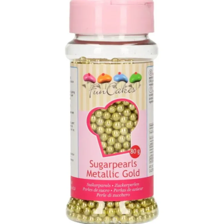 Hot FUNCAKES Perles de Sucre Or Métallique 80 g