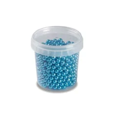 Best PAVONI Perles en Sucre Bleu Métallisé Ø 4 mm 120 g