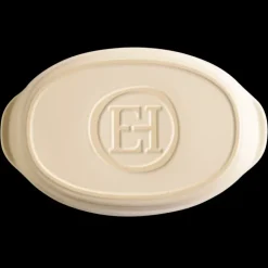 Clearance EMILE HENRY Petit Plat à Four Ovale en Céramique 27,5 x 17,5 cm Argile