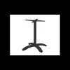 New LYROSE Pied de Table Base 4 Branches en Métal Noir Athena