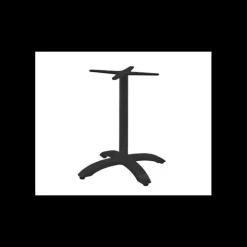 New LYROSE Pied de Table Base 4 Branches en Métal Noir Athena