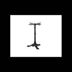 New LYROSE Pied de Table Base 3 Branches en Fonte Epoxy Noire Retro