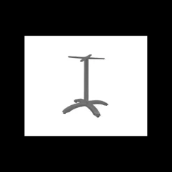 Outlet LYROSE Pied de Table Base 4 Branches en Métal Gris Aluminium Athena