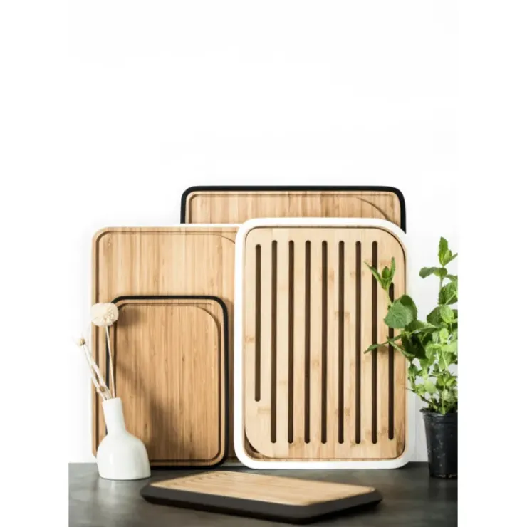 Discount PEBBLY Planche à Pain Bambou 35 x 25 cm Blanc
