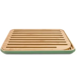 Best PEBBLY Planche à Pain Bambou 35 x 25 cm Vert Sauge