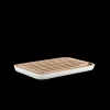 Sale PEBBLY Planche à Pain Crème en Bambou 27 x 17 cm