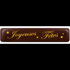 FLORENSUC Plaque Chocolat Joyeuses Fêtes 7 x 1,5 cm (x132)
