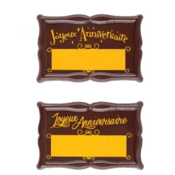 Outlet FLORENSUC Plaque Chocolat Joyeux Anniversaire à Graver x18
