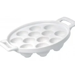 Best REVOL Plat à Escargots Blanc 12 trous Belle Cuisine