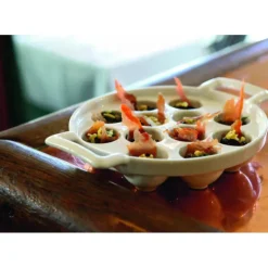 Best REVOL Plat à Escargots Blanc 12 trous Belle Cuisine