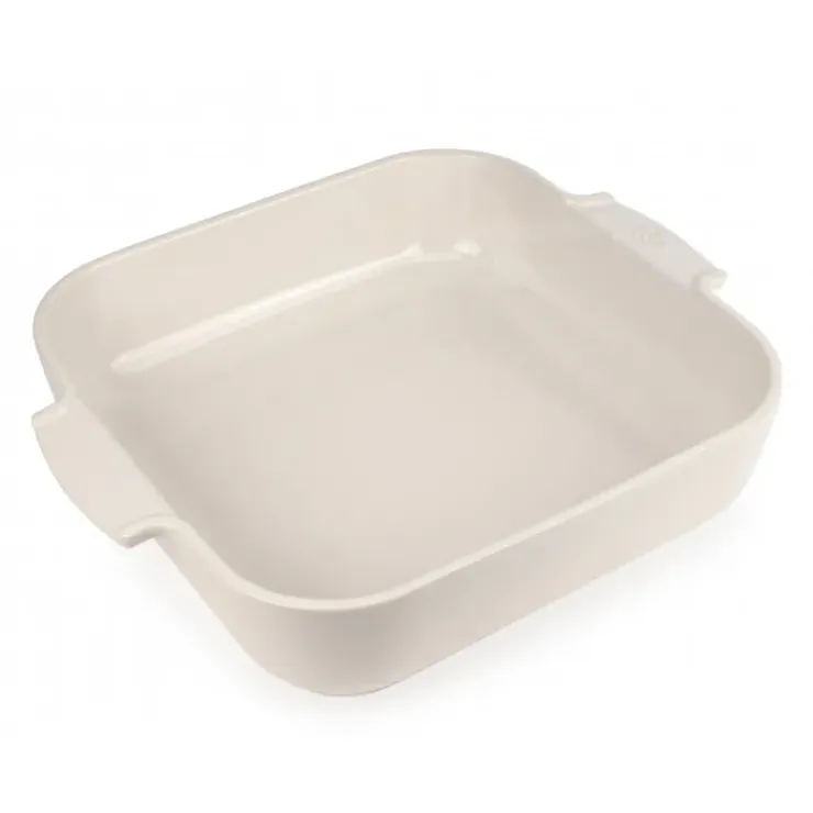 Outlet PEUGEOT Plat à Four Carré en Céramique Appolia 36 cm Ecru