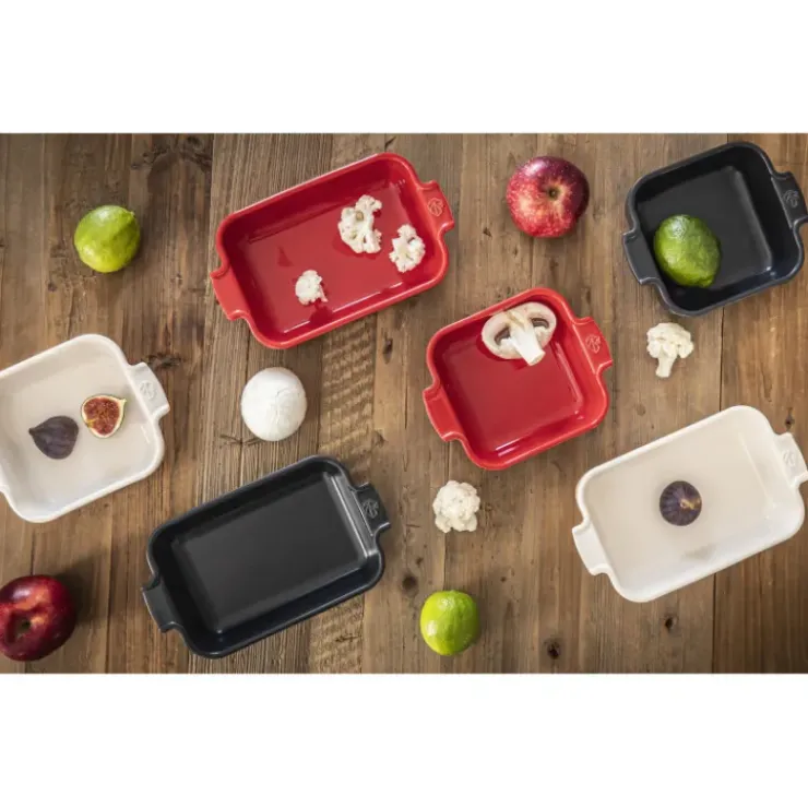 Outlet PEUGEOT Plat à Four Carré en Céramique Appolia 36 cm Ecru