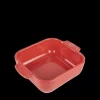 New PEUGEOT Plat à Four Carré en Céramique Appolia 18 cm Rouge