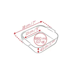 Sale PEUGEOT Plat à Four Carré en Céramique Appolia 18 cm Ardoise