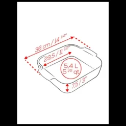 PEUGEOT Plat à Four Carré en Céramique Appolia 36 cm Jaune Safran