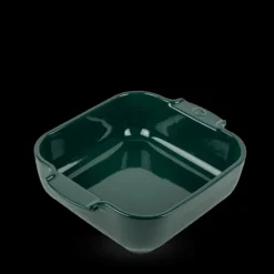PEUGEOT Plat à Four Carré en Céramique Appolia 21 cm Vert Forêt