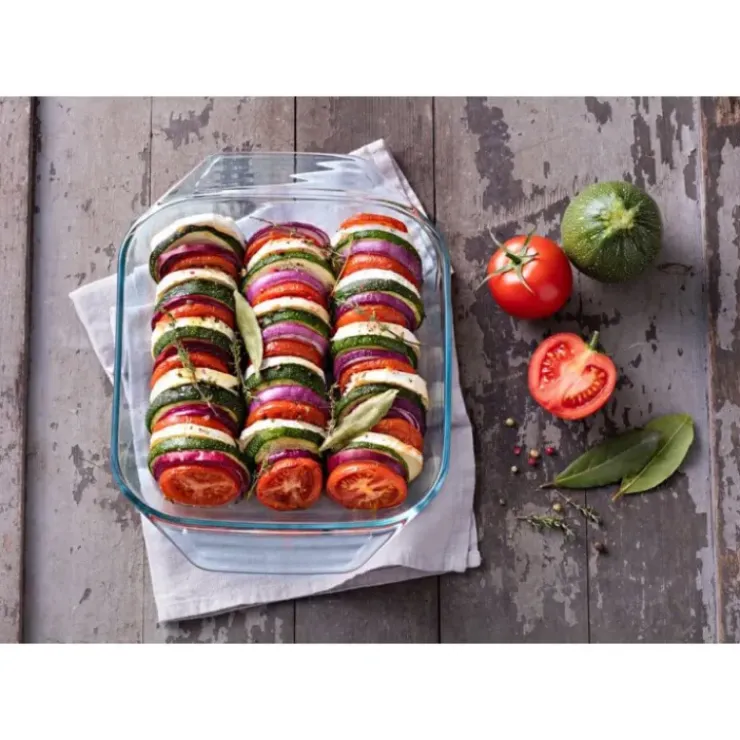 Best PYREX Plat à Four en Verre Carré 29 x 23 cm 2,3 L Irrésistible