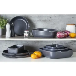 Online PEUGEOT Plat à Four Rectangulaire en Céramique Appolia 40 cm Ardoise