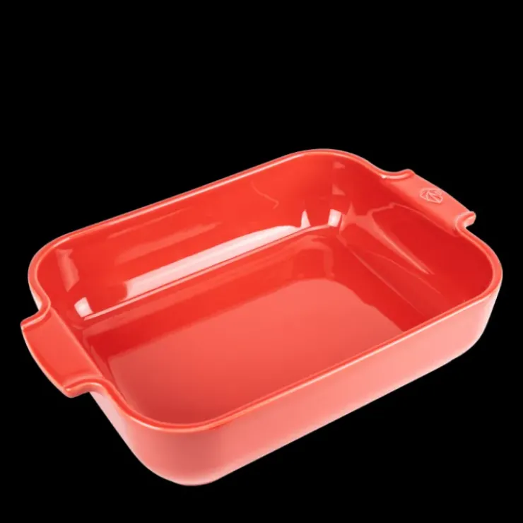 Clearance PEUGEOT Plat à Four Rectangulaire en Céramique Appolia 32 cm Rouge