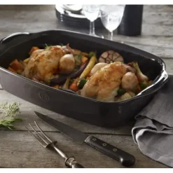 Best EMILE HENRY Plat à Four Rectangulaire en Céramique 42,5 x 28 cm Argile