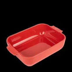 PEUGEOT Plat à Four Rectangulaire en Céramique Appolia 25 cm Rouge