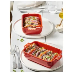 Online PEUGEOT Plat à Four Rectangulaire en Céramique Appolia 22 cm Rouge
