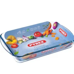 New PYREX Plat à Lasagnes Rectangulaire en Verre 34 x 23 cm 2,6 L Essentials