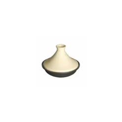 Outlet STAUB Plat à tajine base Fonte Dôme Céramique 28 cm noir Creme