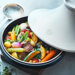 Clearance EMILE HENRY Plat à Tajine en céramique 27,5 cm Blanc Ardoise Delight