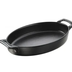 Sale REVOL Plat Ovale Noir 24x16 cm Belle Cuisine