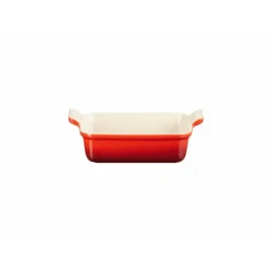 Sale LE CREUSET Plat Rectangulaire Héritage en Céramique 19 cm Cerise Tradition