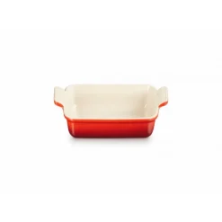 Sale LE CREUSET Plat Rectangulaire Héritage en Céramique 19 cm Cerise Tradition
