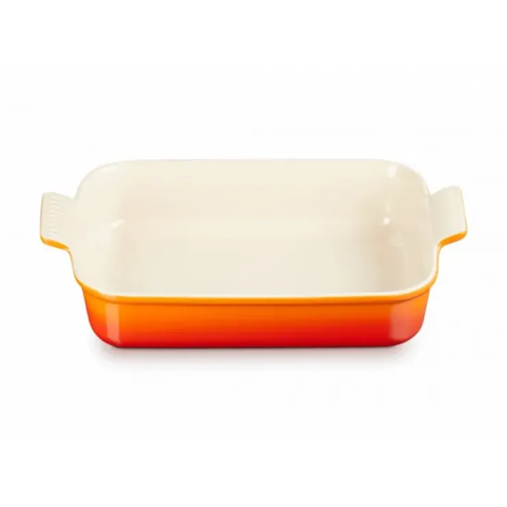 Hot LE CREUSET Plat Rectangulaire Héritage en Céramique 19 cm Volcanique Tradition
